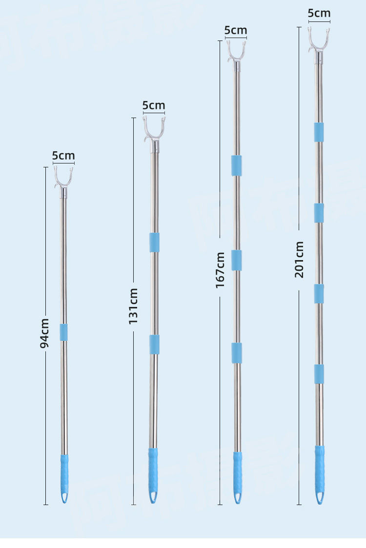 撑衣杆家用晾衣杆不锈钢拼接杆加长晒衣挂衣挑衣杆取衣服叉杆衣叉天