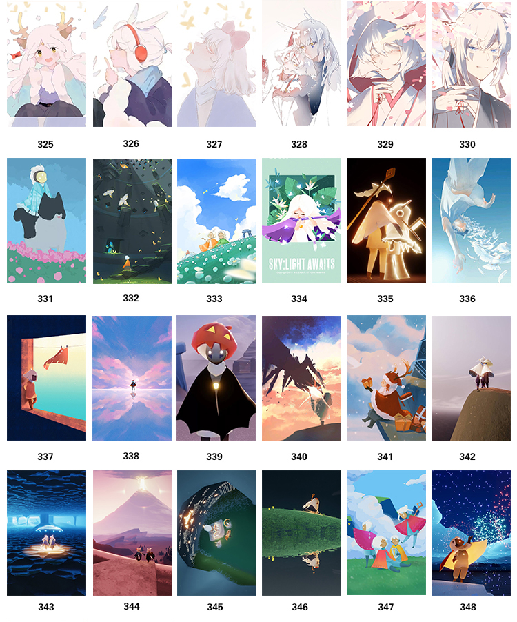 辉航睿盛辉航睿盛sky光遇卡贴治愈系雨妈白鸟龙卡平菇龙骨双子鸟狮