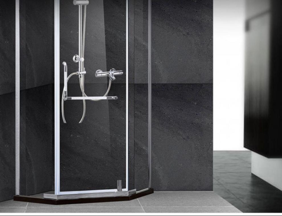 【2022新升级】淋浴房基石挡水条pvc仿大理石预埋石基卫生间防水一字