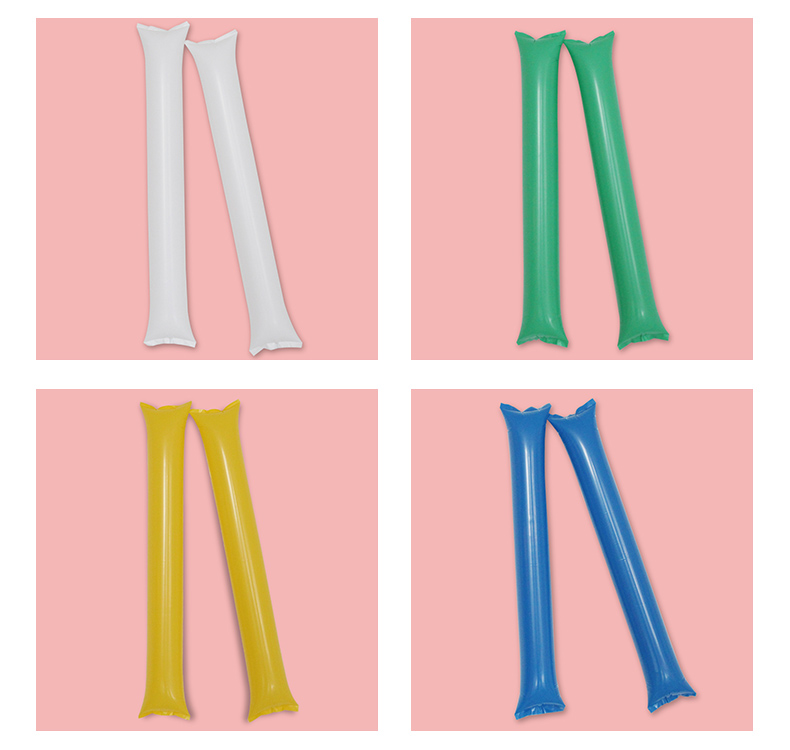 加油棒六一儿童节加油棒棒气球充气啦啦棒打击棒运动会助威棒气球白色