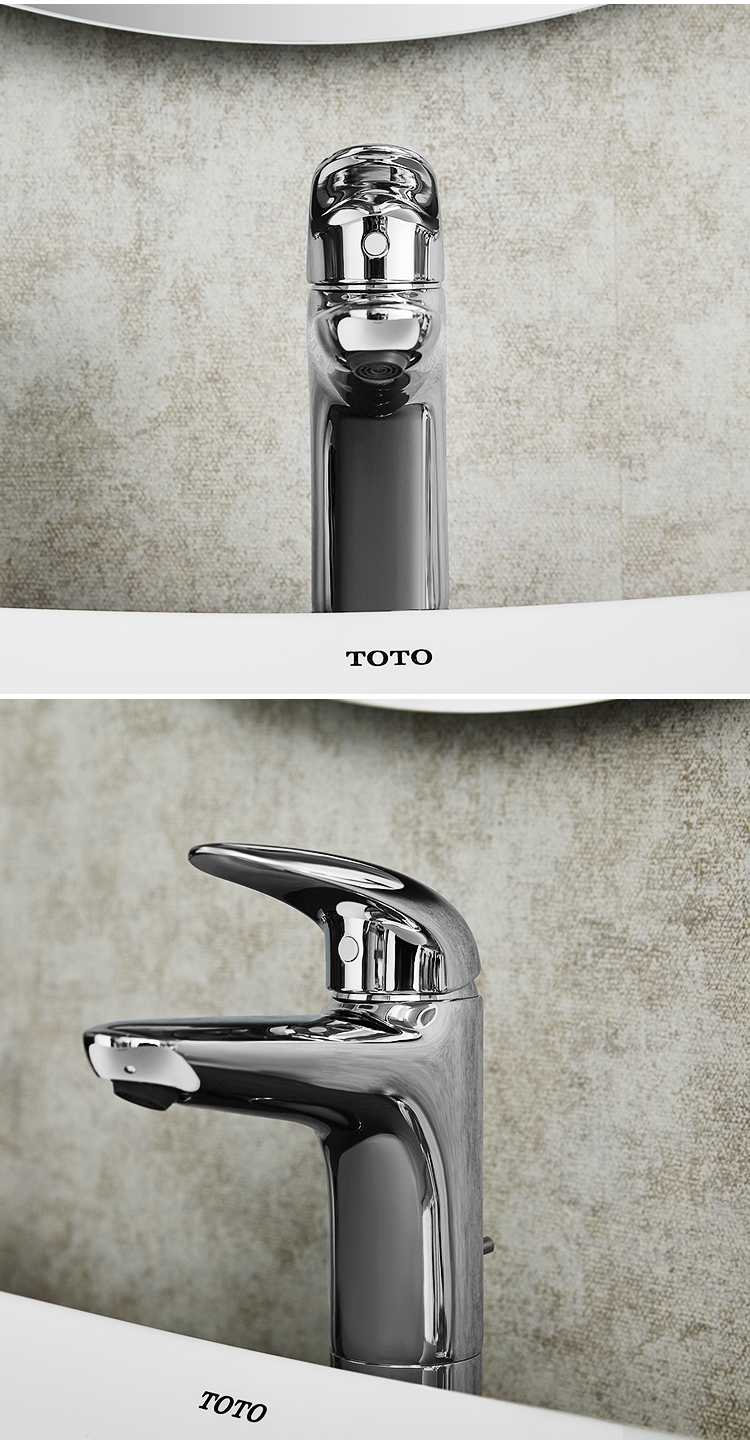 toto洗脸盆面盆坐式龙头单孔单柄冷热水龙头tls03303b tls03303b(含