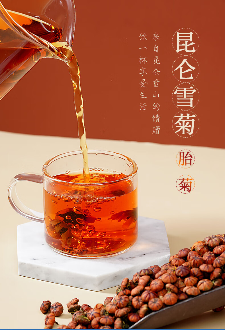 秋博源新疆昆仑雪菊200g天山野生花茶克里阳特产官方旗舰店特级胎菊
