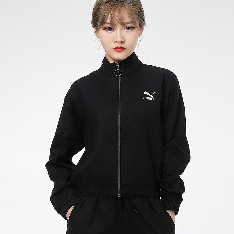 puma彪马女装2022春季新款运动服休闲针织外套53141159914301黑色m
