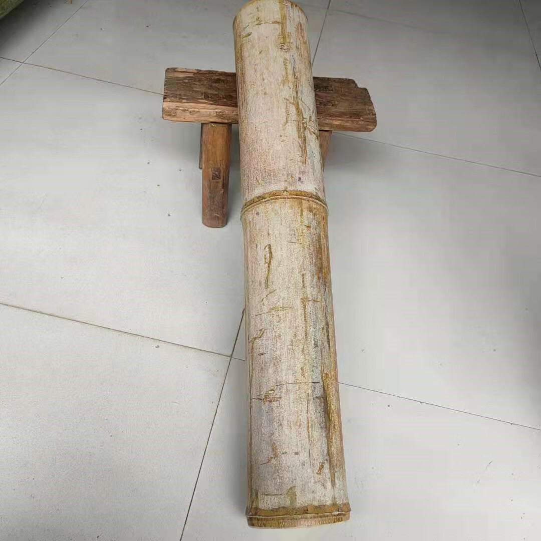 天然荫干老楠竹毛竹道具竹筒造景复古原竹编竹雕竹杯定制干黄竹子 外