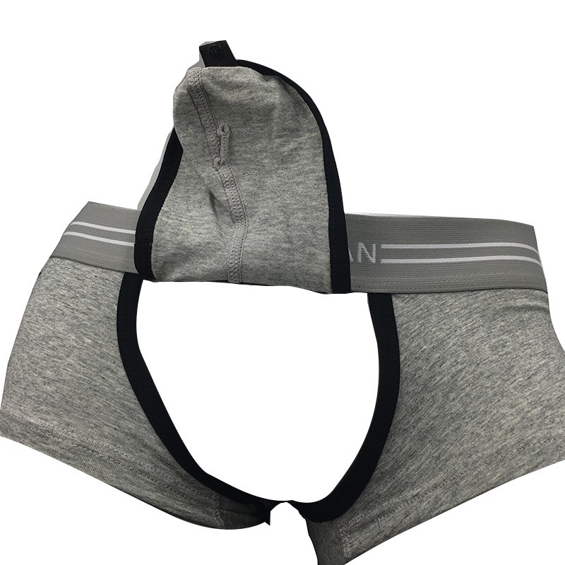 男士内裤露j内裤前开口日系免脱房事用内裤男 红色 xl【图片 价格