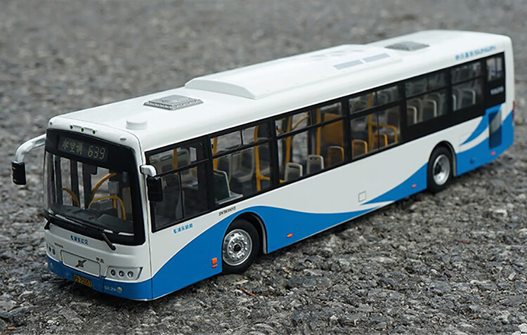 沃尔沃 申沃客车 上海公交车模型 巴士浦东公交 巴士模型收藏工艺品