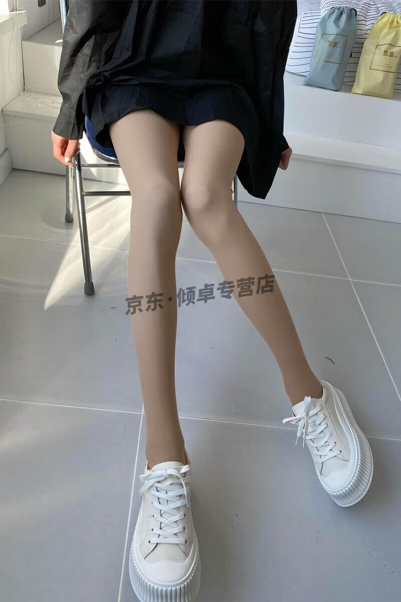 sky光腿神器自然春秋薄款连裤袜双层加绒加厚秋冬裸感肤色女新款 浅