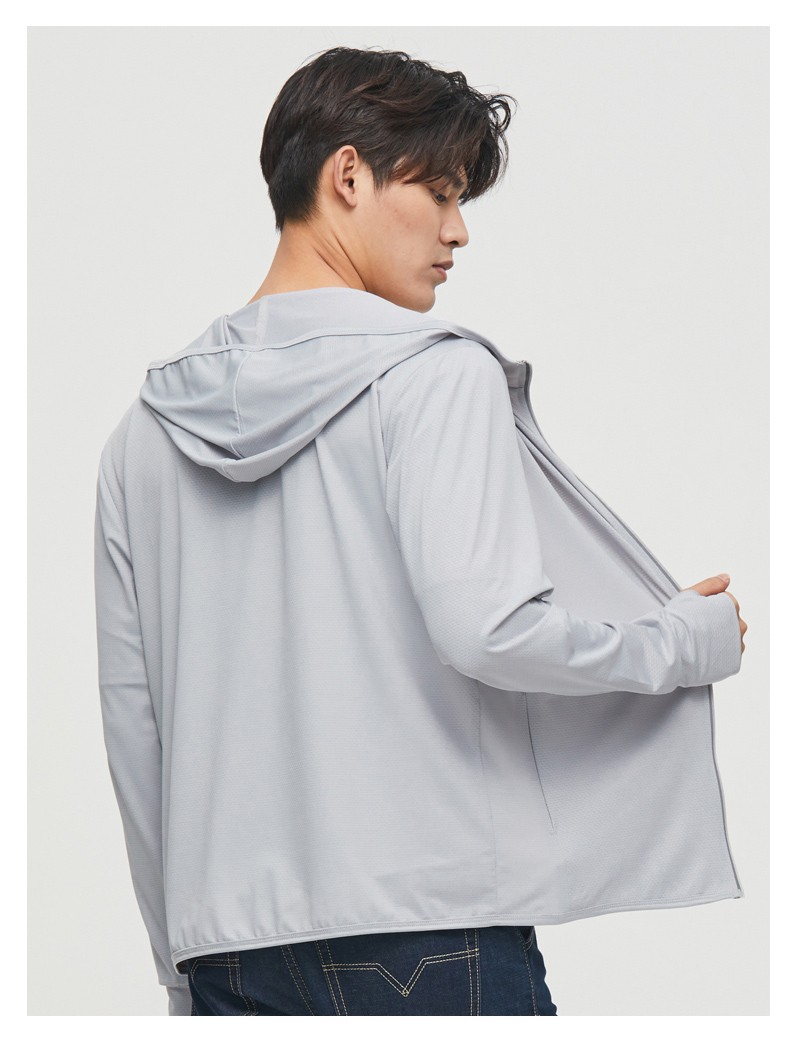 恒源祥长袖防晒衣男新款夏季遮阳皮肤衣轻薄透气外套中年男士连帽防晒