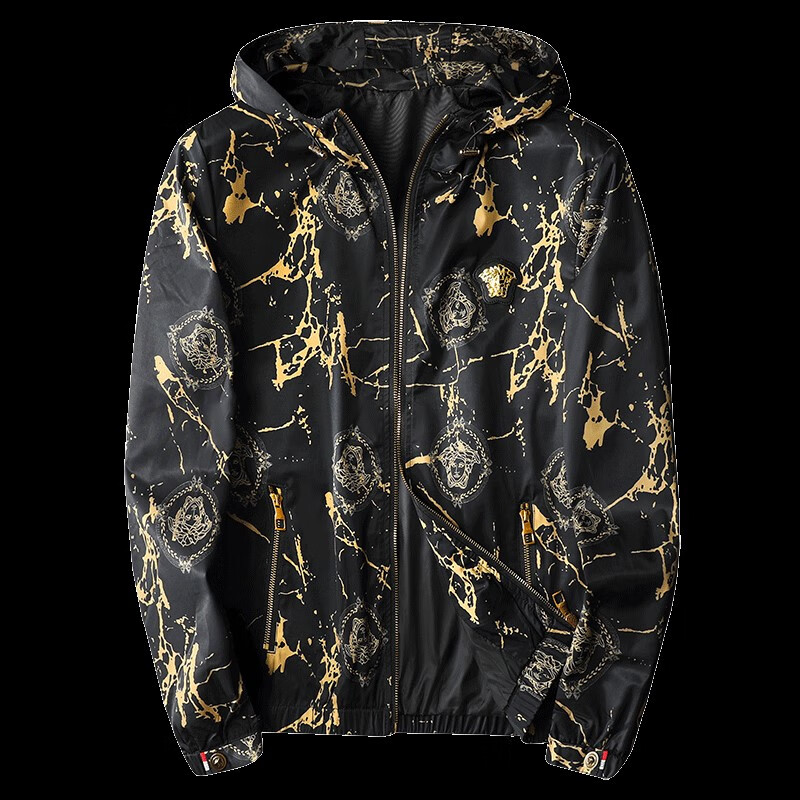 范思哲(versace)高端瓦萨琪轻奢外套男秋冬季休闲潮牌潮流修身百搭