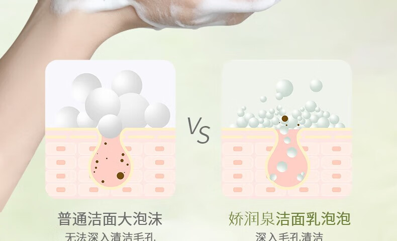 娇润泉氨基酸洗面奶臻颜净透温和清爽敏感肌控油小杨哥七老板男女士 （划算装）洁面乳100g*2支