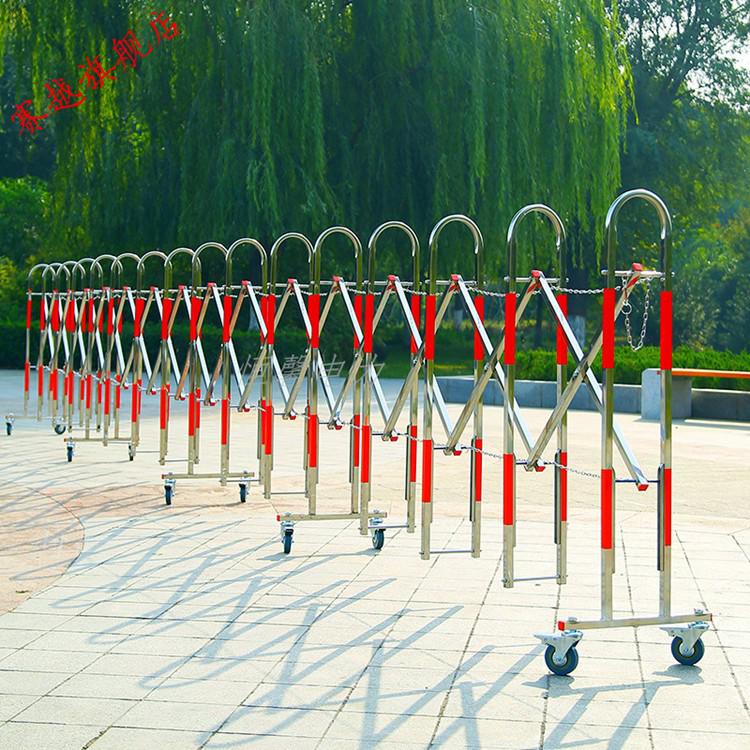 不锈钢拱形伸缩围栏可移动幼儿园学校商场广场施工门口隔离防护栏 1.