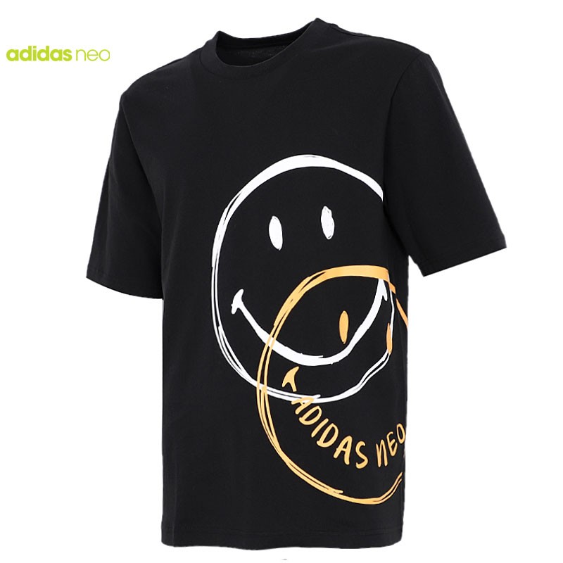 adidas阿迪达斯neo男子笑脸运动休闲圆领短袖t恤h61984h619853xl