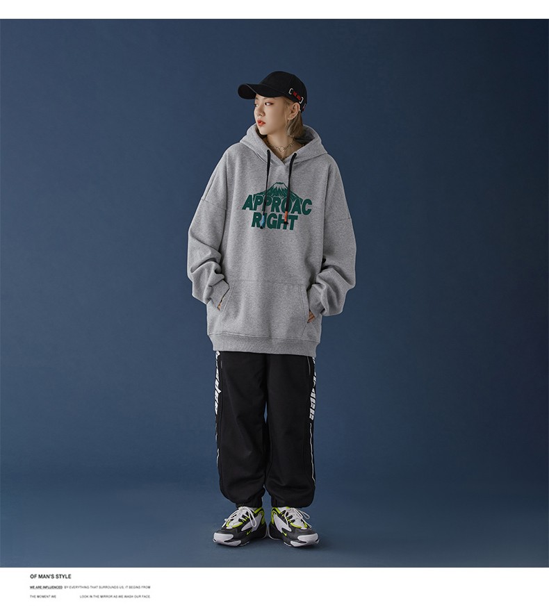 clawmoney潮牌连帽卫衣女秋季新款时尚宽松套头上衣青少年学生棉质