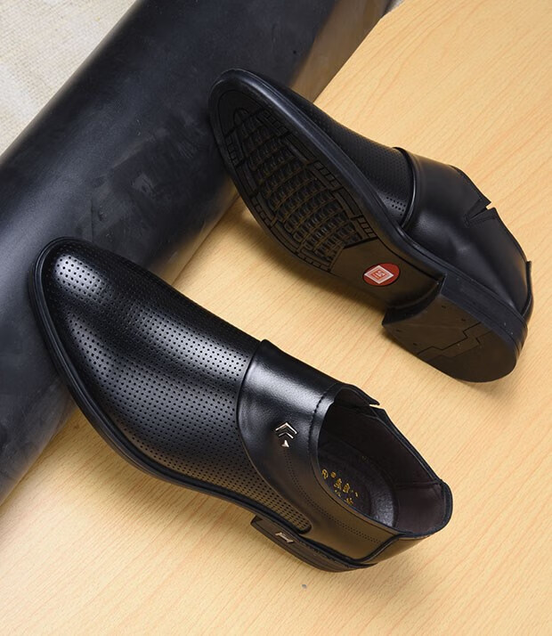 【海外名品 官方发售】无鞋带皮鞋男商务正装男鞋英伦韩版软底休闲鞋