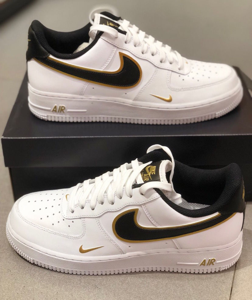 1空军一号af1low白绿橙双钩白黑金低帮休闲运动板鞋白绿橙标准码数36