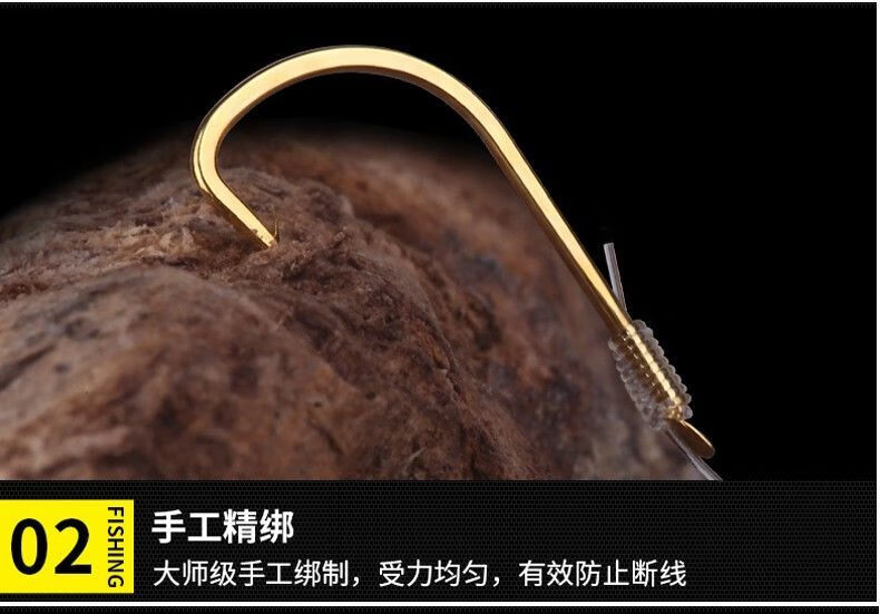 晟帆手工绑好鱼钩子线双钩绑好套装成品有倒刺鲫鱼钩金袖鱼钩绑好套装