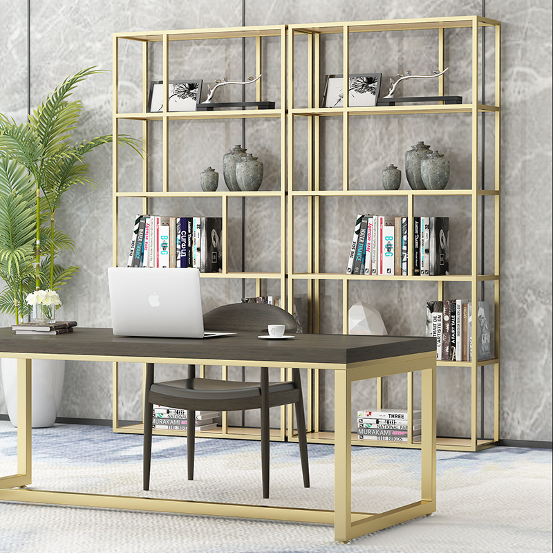 定制轻奢后现代简约客厅落地网红屏风办公室置物架隔断高档展示架整装