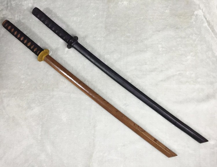 道居合实木制日本木刀剑道击打儿童玩具洞爷湖cos未开刃原色铁木103cm