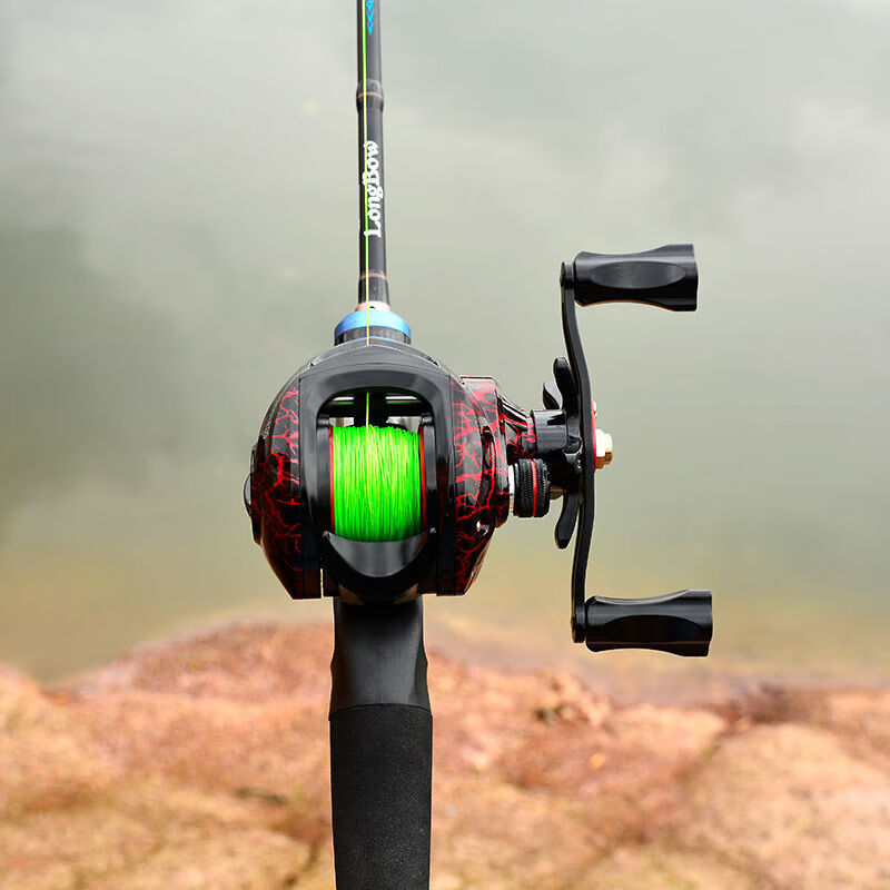 水滴轮金属线杯路亚轮打黑轮防炸线桥钓筏钓轮左右手渔轮微物轮 黑 红