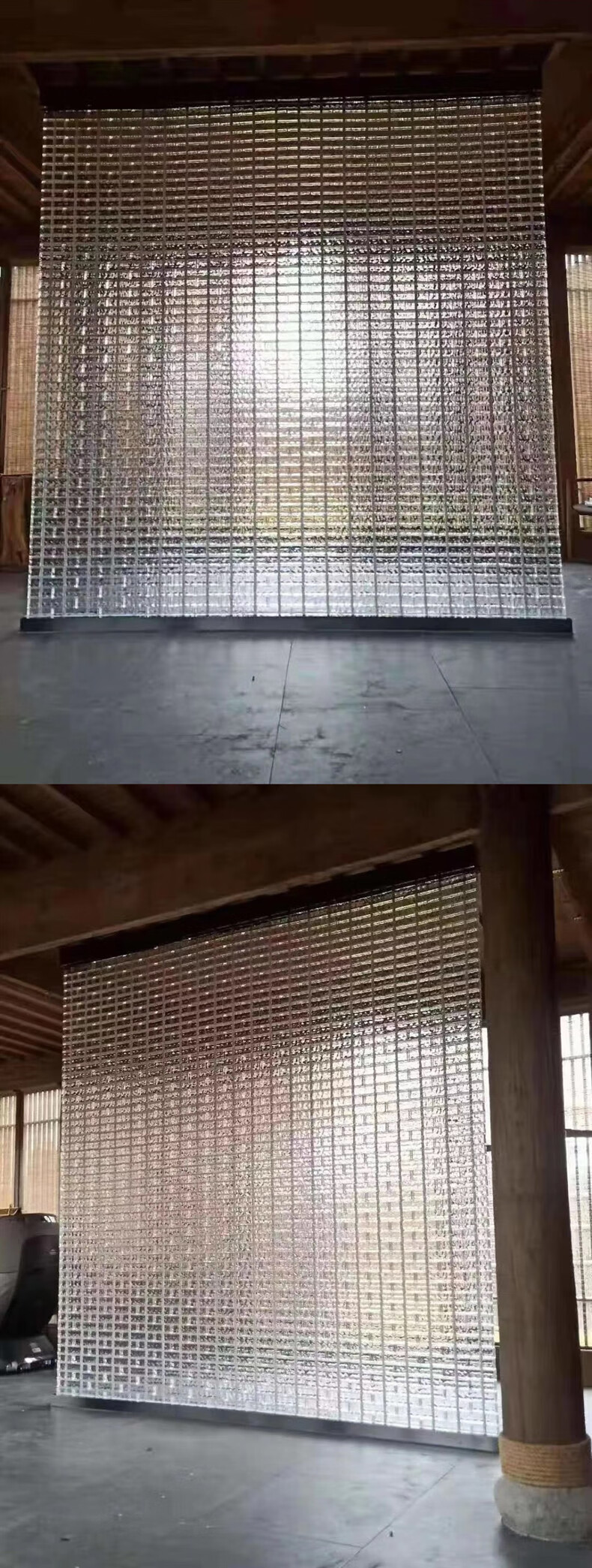 瑜聂玻璃砖方形白色冰晶纹冰裂纹路玻璃砖透明水晶砖冰纹热熔砖隔断墙