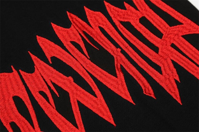 潮牌revenge logo刺绣卫裤学生青少年运动休闲束脚长裤子 519黑色 xl