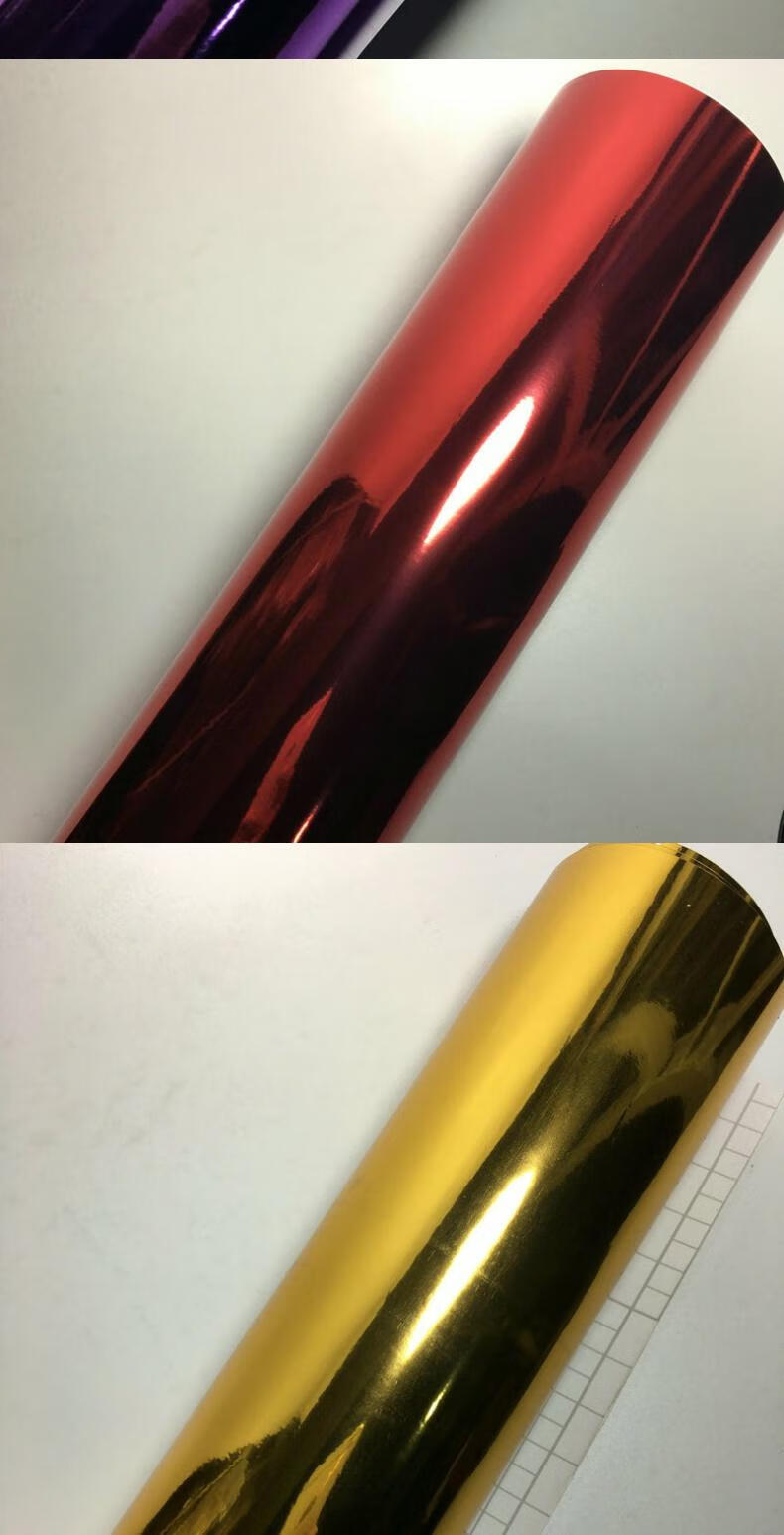 亚承 车贴 亮面电镀膜镜面装饰展览展示平面改装拉长条贴膜改色膜电镀