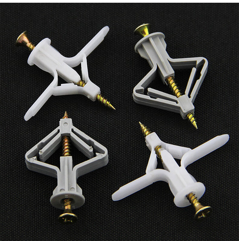 飞机胀管石膏板膨胀管塑料涨栓蝴蝶型空心砖膨胀螺丝自攻胀塞胶塞飞机