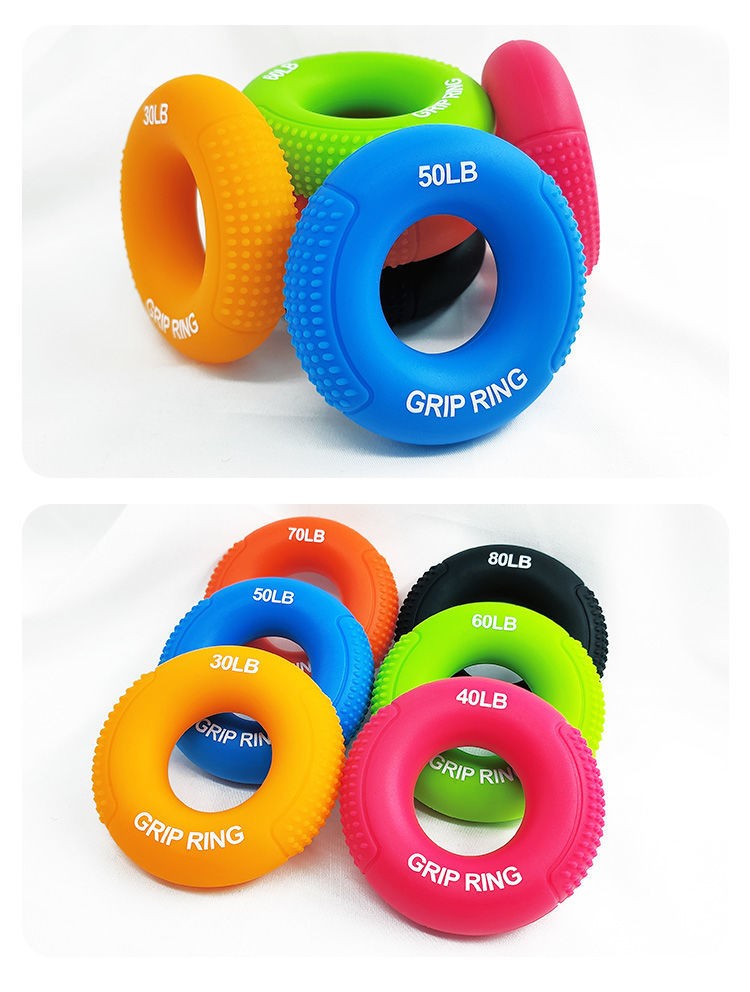 握力圈握力器训练手力橡胶圈练臂肌男士儿童老年康复器材解压30磅黄色
