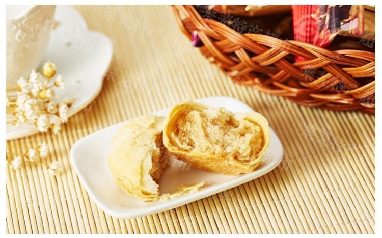 山东莱芜特产 莱芜黄金酥 零食点心 糕点 酥饼 月饼 【口味混搭】30个