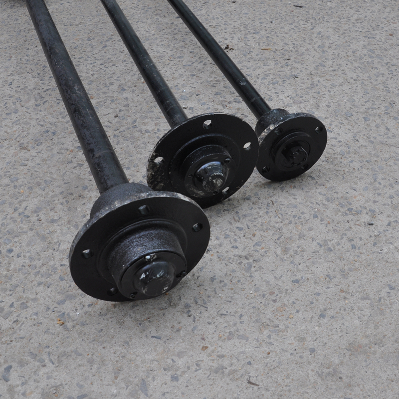 四眼五眼马车轴 拖车轴平板车仓库货运车轴总成含轴承成套轴 总长140