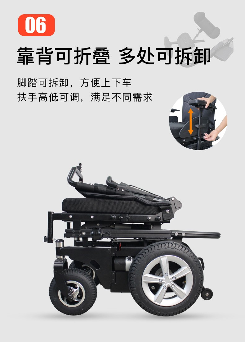 德国电动轮椅智能全自动可躺折叠残疾人豪华老人旅游代步车 h01多功能