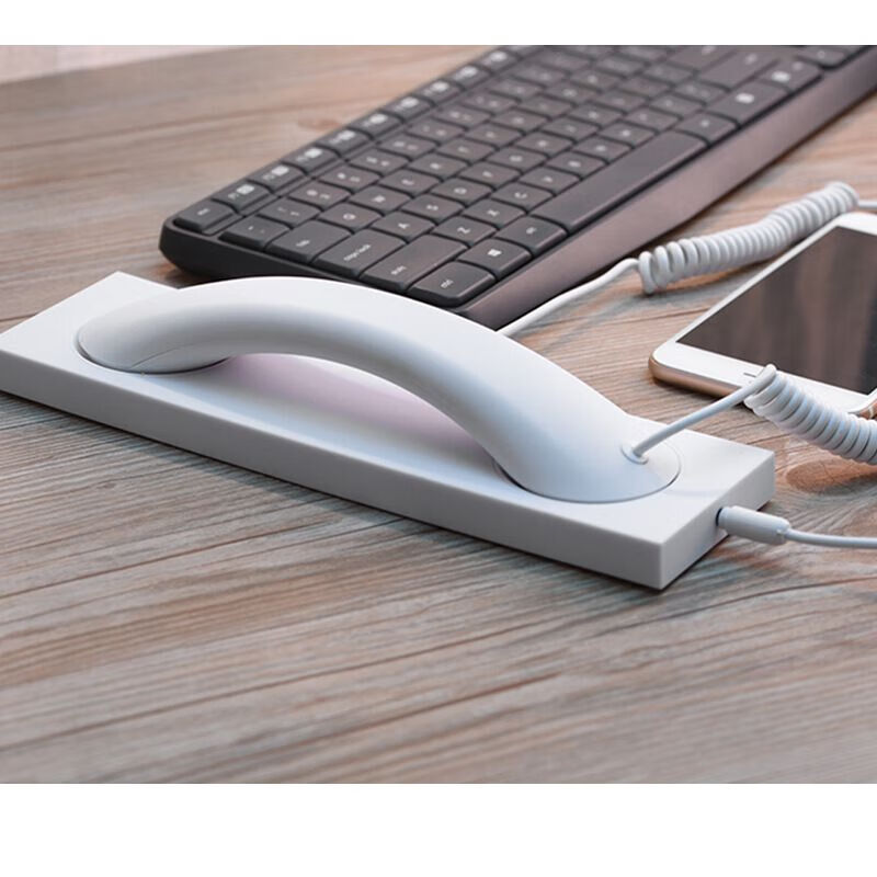 智宙 电脑耳·机话筒 耳麦座机电话机通用型手机听筒 网红外接带底座