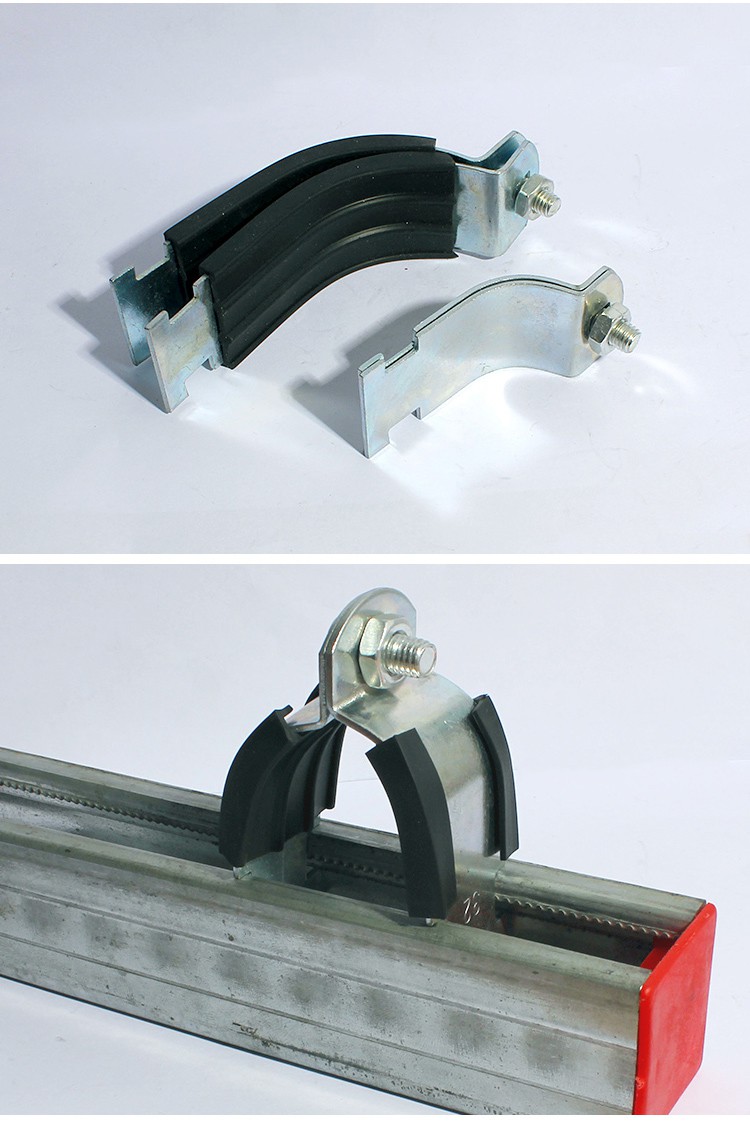 c型钢配件镀锌p型管卡管束绝缘防震p型管卡夹钢管固定卡dn401个