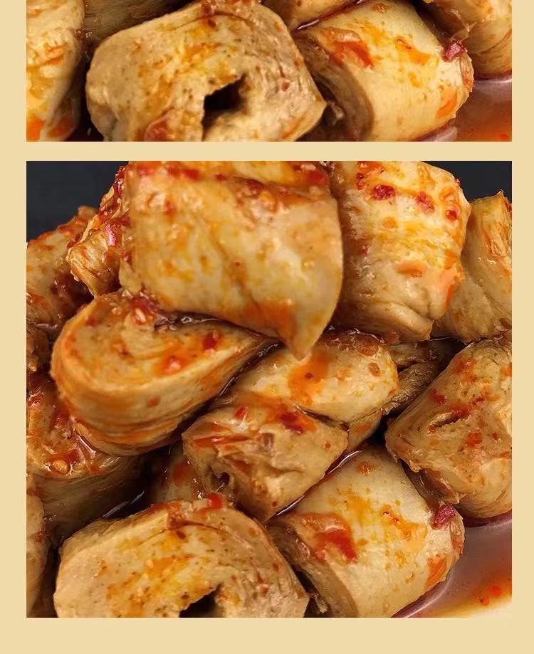 鸡汁素肠朝东河南新乡特产300克香辣下酒菜面筋素鸡素肉河南4瓶装