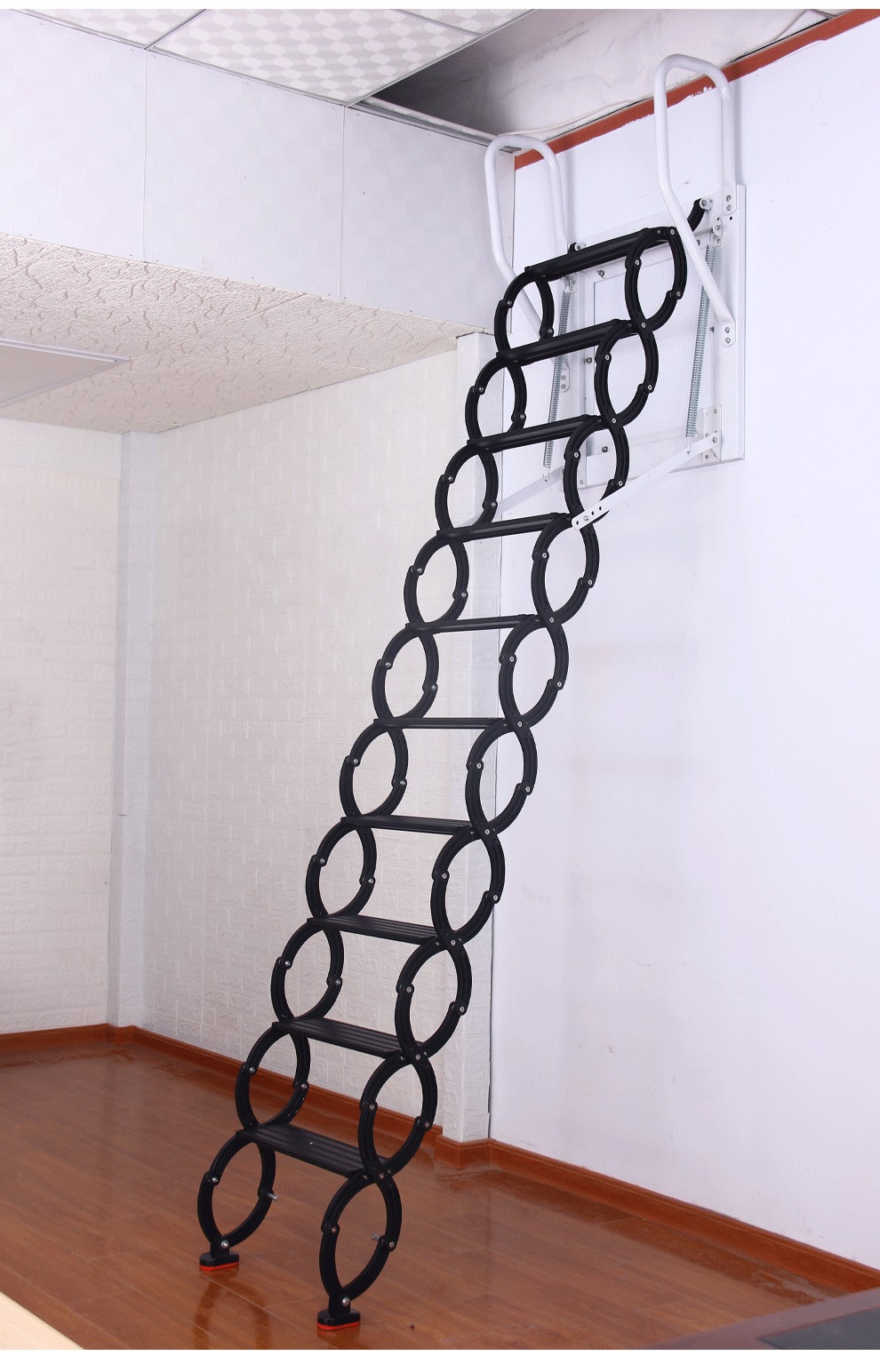 壁挂梯伸缩折叠楼梯阁楼家用楼梯壁挂式升降梯子室内加厚复式别墅工程