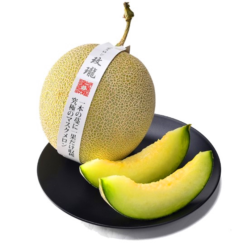 顺丰现货日本品种静冈玫珑蜜瓜礼盒装6只爆甜软糯香甜口蜜网纹瓜时令