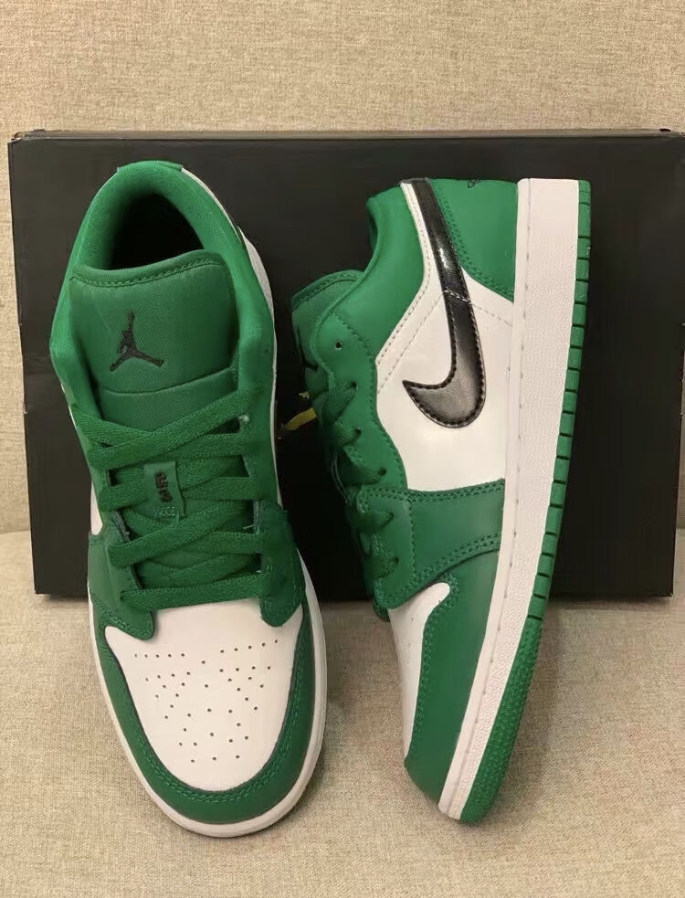 【官方旗舰】乔1 aj1 low凯尔特人 松绿 白绿脚趾低帮男女运动休闲