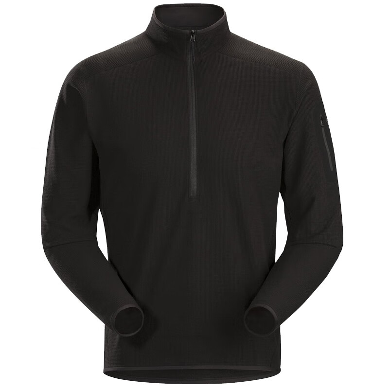 arcteryx始祖鸟deltaltzip男子轻量半拉链抓绒衣套头衫户外透气