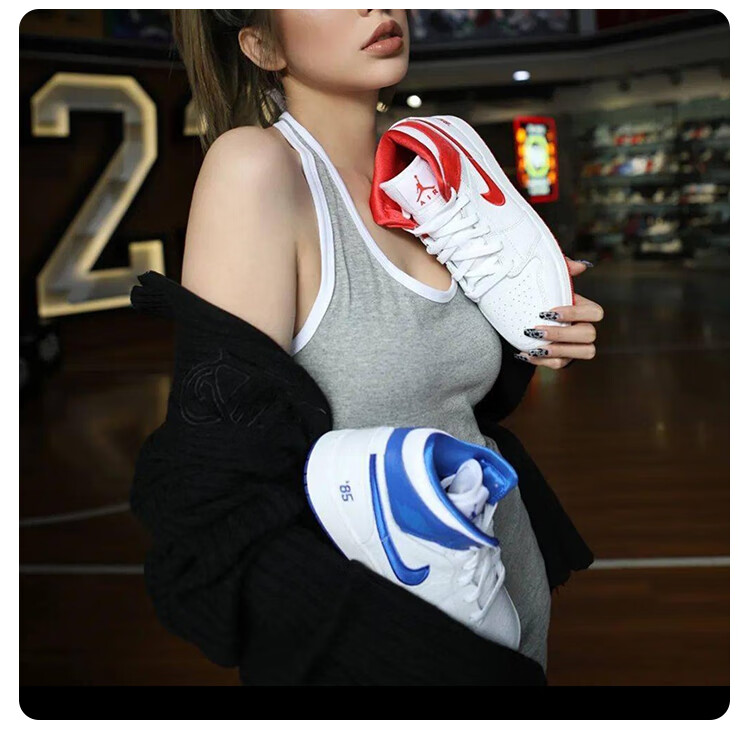 air jordan 1 mid 85 aj1中帮白红蓝 鸳鸯 休闲篮球鞋dh0200-100 dh
