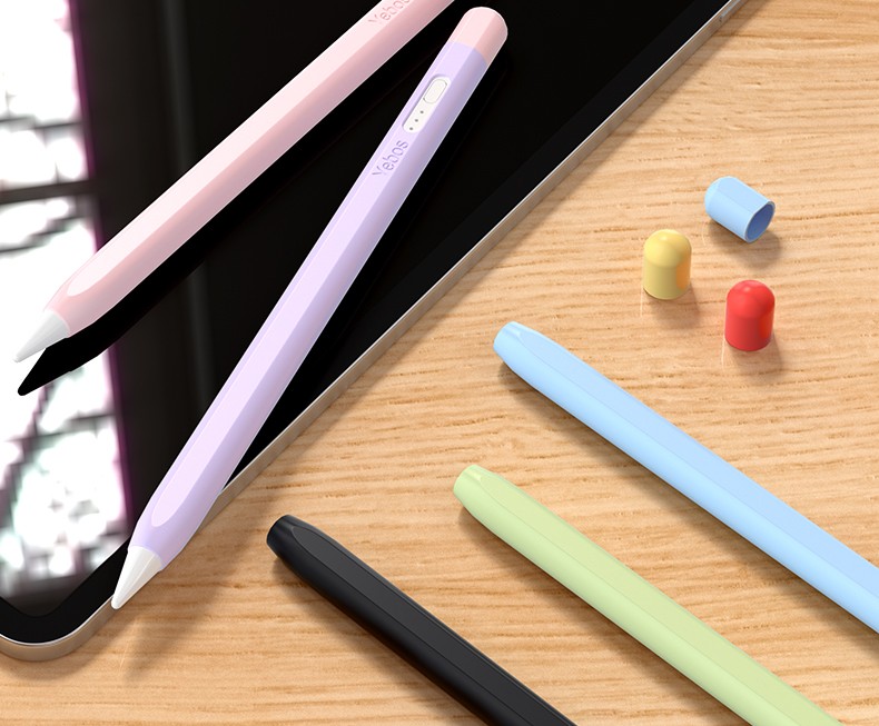 益博思电容笔硅胶保护青春版7代pro笔身套青春版笔身套樱花粉同色笔帽