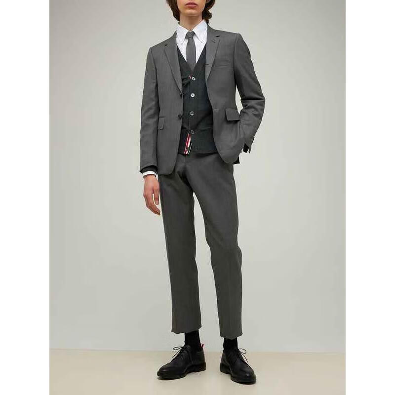 【618周年庆】汤姆布朗thom browne 西装男士奢侈品轻量羊毛华达呢