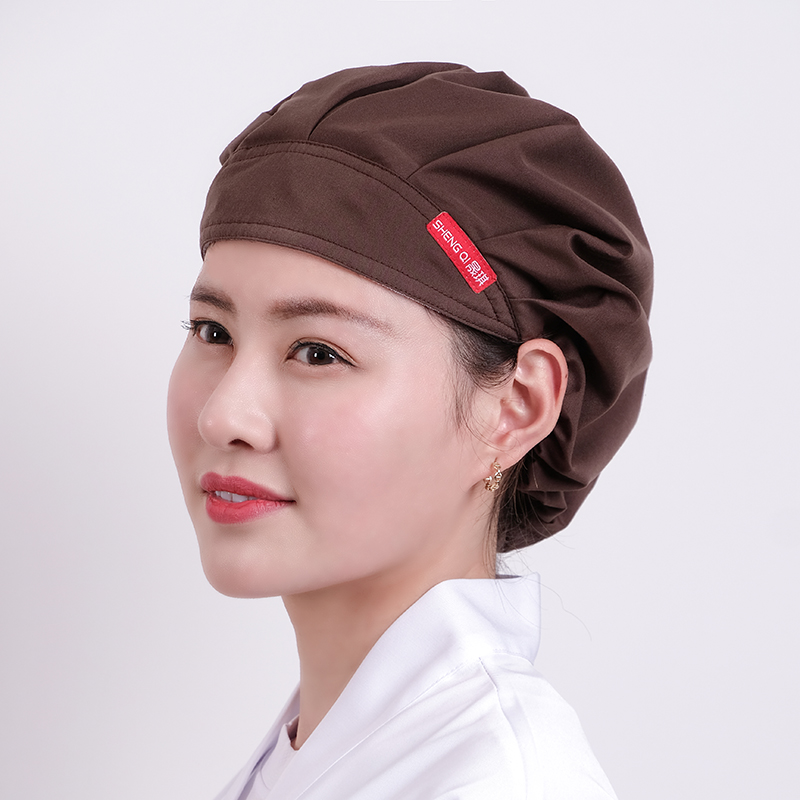 厨师帽女可调节厨房帽做饭防油烟餐厅工作防掉发包头工装可开票烘焙