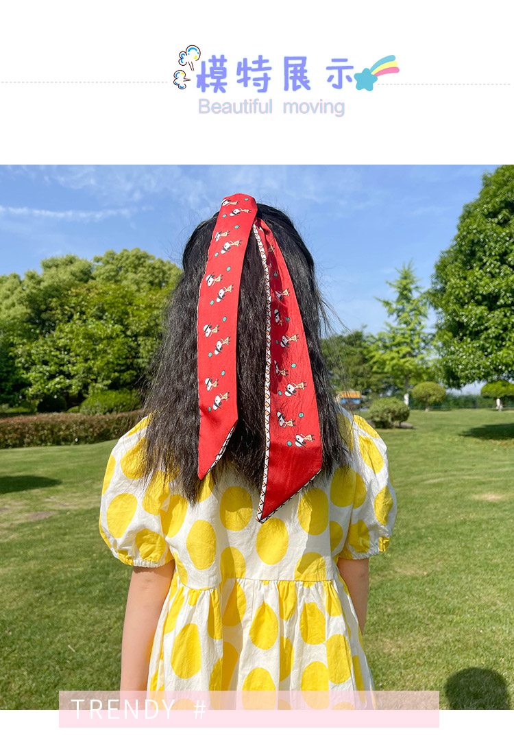 儿童丝巾发带女绑发丝带头饰夏季薄款网红2021年新款外出头发绑带10