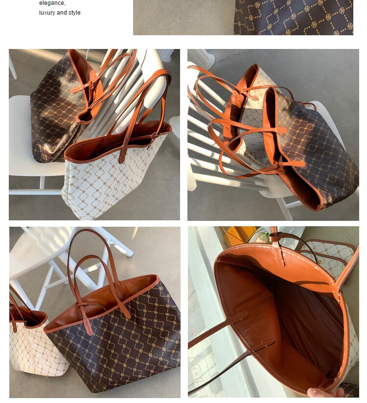 michael&kilans女包旗舰官网老花购物袋托特包大容量通勤手提单肩女