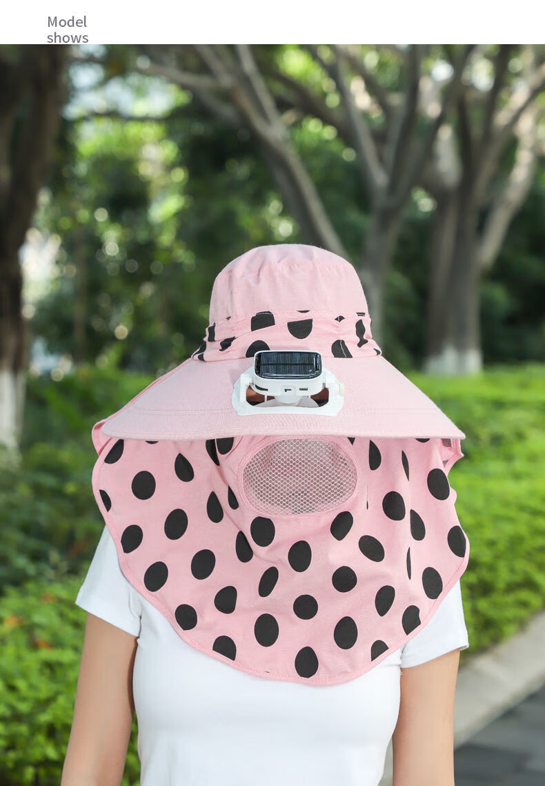 风扇帽子成人可充电太阳能电扇太阳能帽子户外大棚干活用充电风扇帽