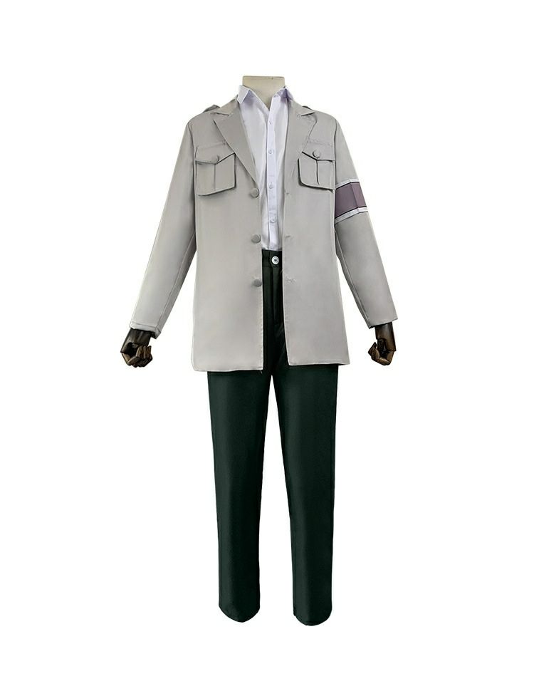 进击的巨人第四季调查兵团服艾伦耶格尔play动漫服装单外套灰色袖章s
