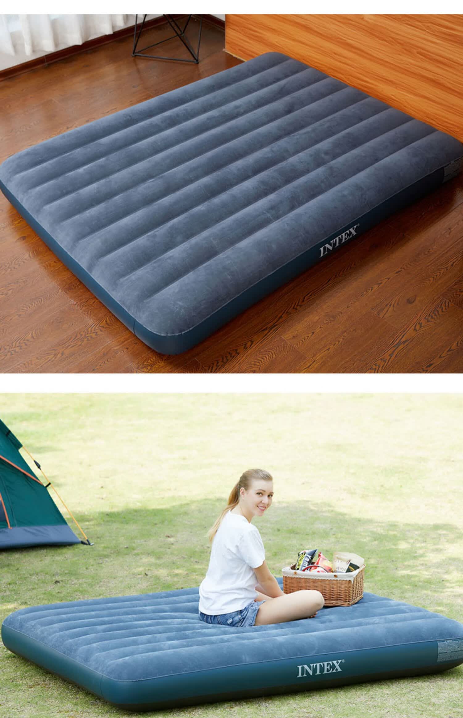 intex充气床垫打地铺家用双人户外露营帐篷气垫床单人便携充气垫 152