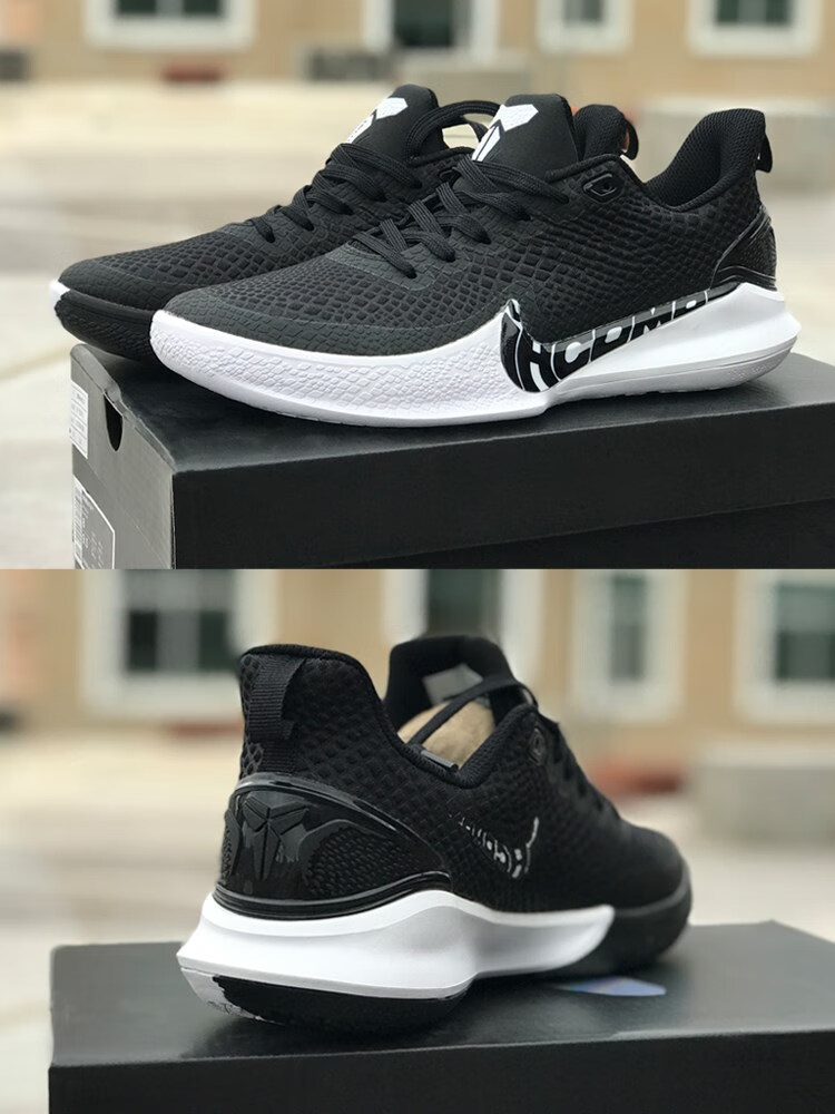 ni·ke耐·克mamba实战篮球鞋男鞋科比黑曼巴精神2代低帮白色运动球鞋