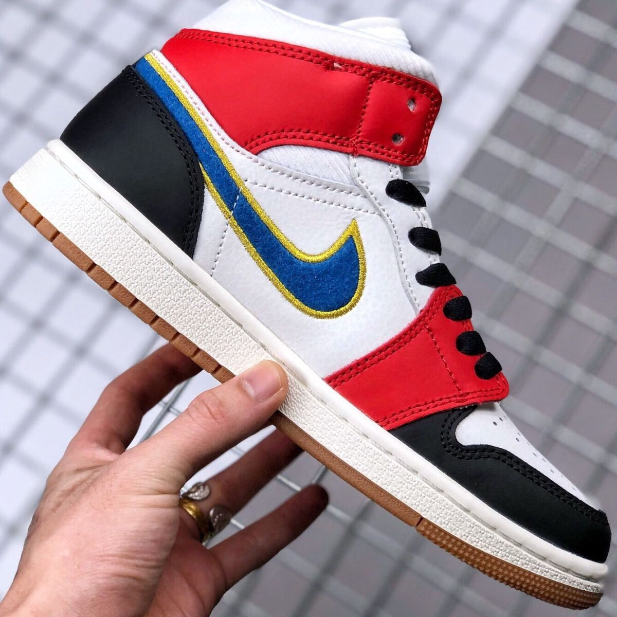 耐·克ni·keaj1小喜庆金属飞翼休闲运动板鞋男女气垫实战篮球鞋dc