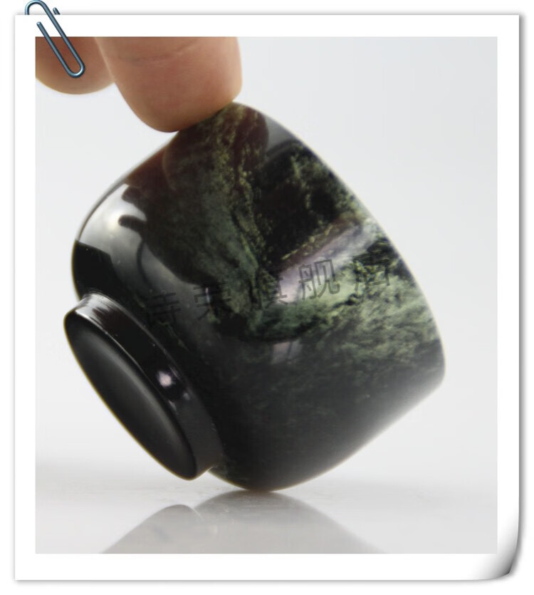 夜光杯酒泉酒泉夜光杯茶杯大号茶杯武山鸳鸯玉墨玉祁连玉茶杯